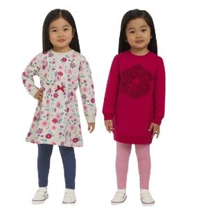 Koala Kid’s Floral and Red Girl’s Playwear Outfit Set